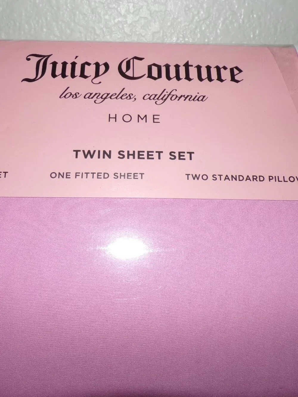Juicy Couture Bedding Pink Twin Size Sheets Set NEW